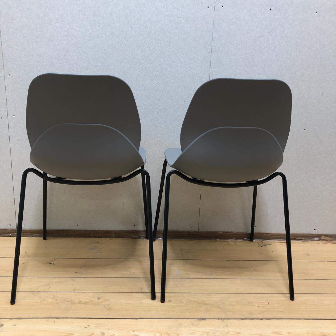 1脚のみ　フランフラン レアーレ チェア グレー 2客セット