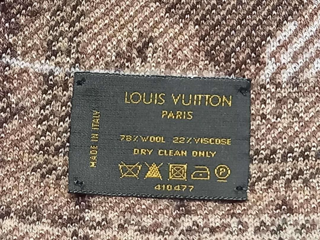 LOUIS VUITTONイタリア製総柄マフラー ウール×ビスコース410477