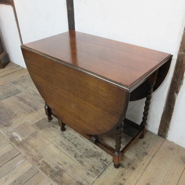 イギリス製 アンティーク 家具 ゲートレッグテーブル ツイスト 英国 6976d