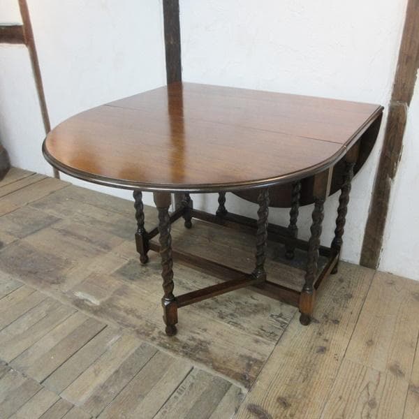 イギリス製 アンティーク 家具 ゲートレッグテーブル ツイスト 英国 6976d