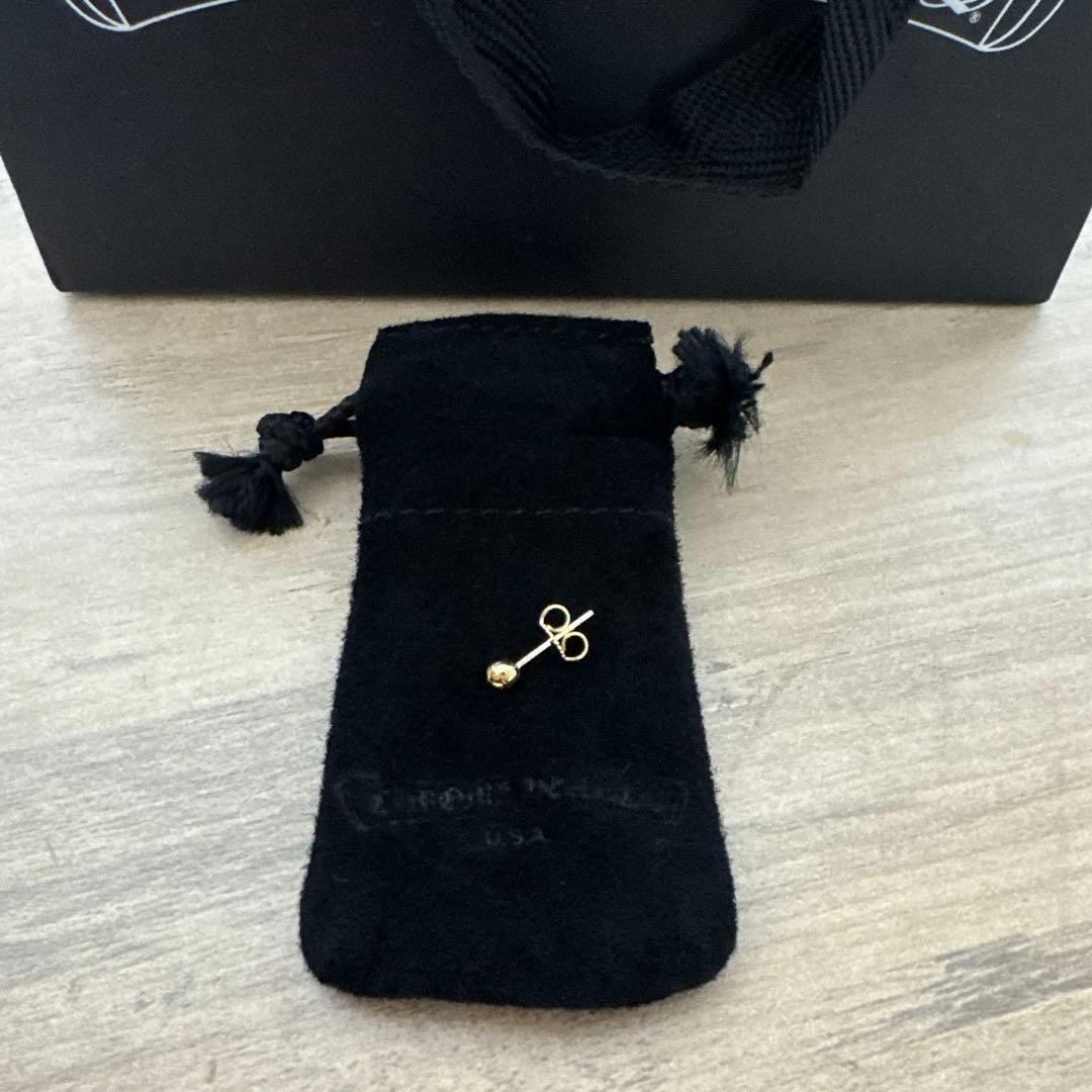CHROME HEARTS 22K ミニクロスボールスタッドピアス　納品書付き