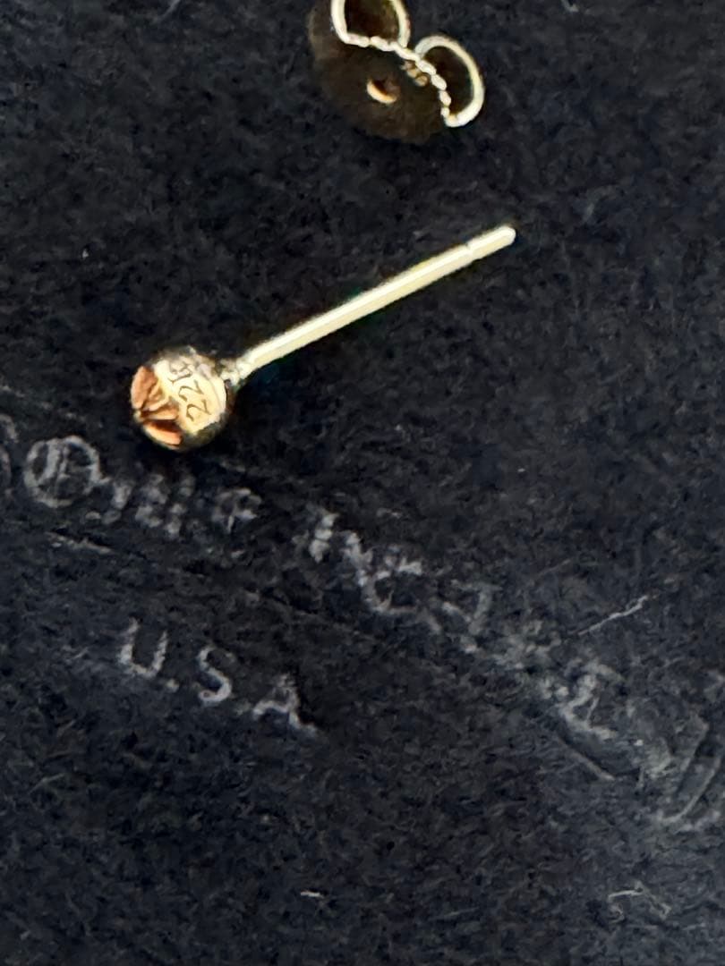 CHROME HEARTS 22K ミニクロスボールスタッドピアス　納品書付き