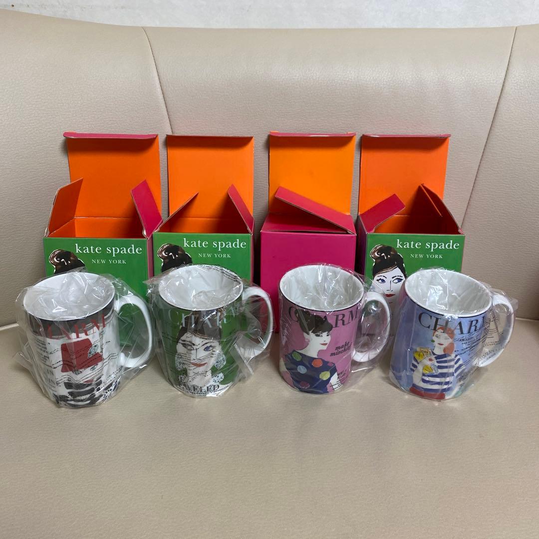 【新品、未使用】Katespade ケイトスペード マグカップ　お皿　セット