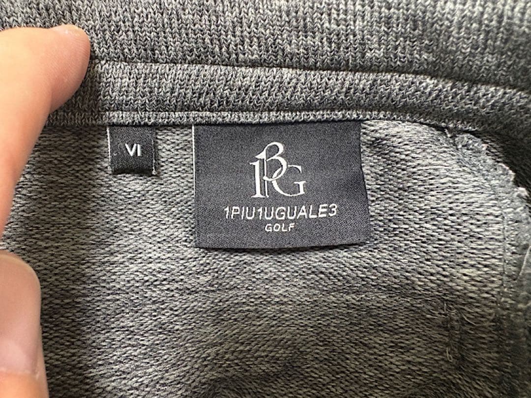 新品1PIU1UGUALE3 GOLF定価4.9万円ニットリブパンツⅥ灰