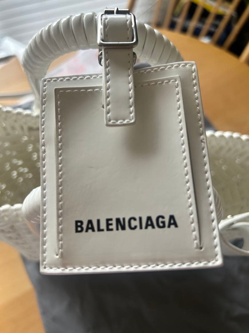 BALENCIAGA バレンシアガ　ビストロXS カゴバッグ　ホワイト