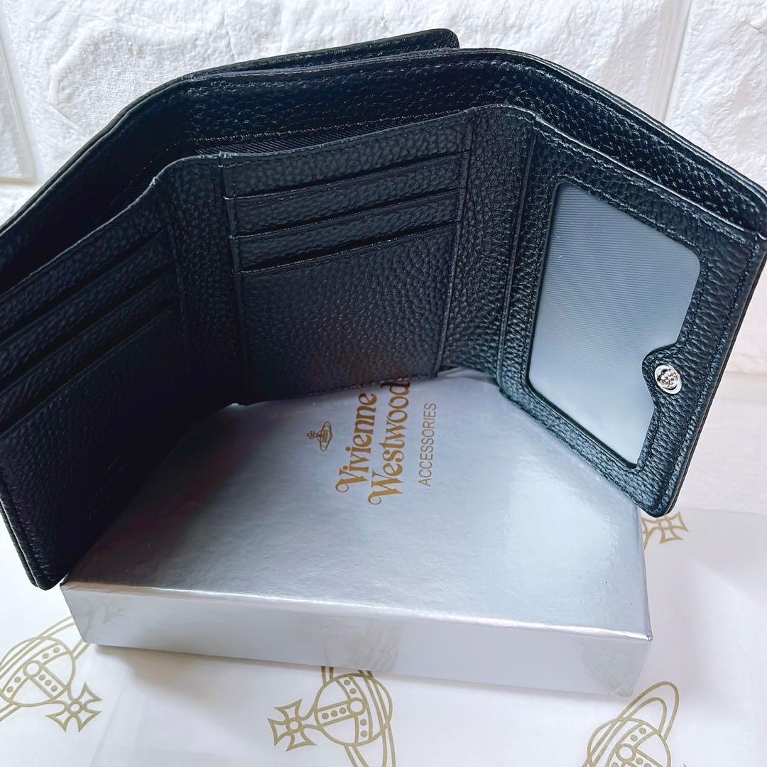 【ショッパー付き】新品 ヴィヴィアン・ウエストウッド　三つ折り財布 ブラック