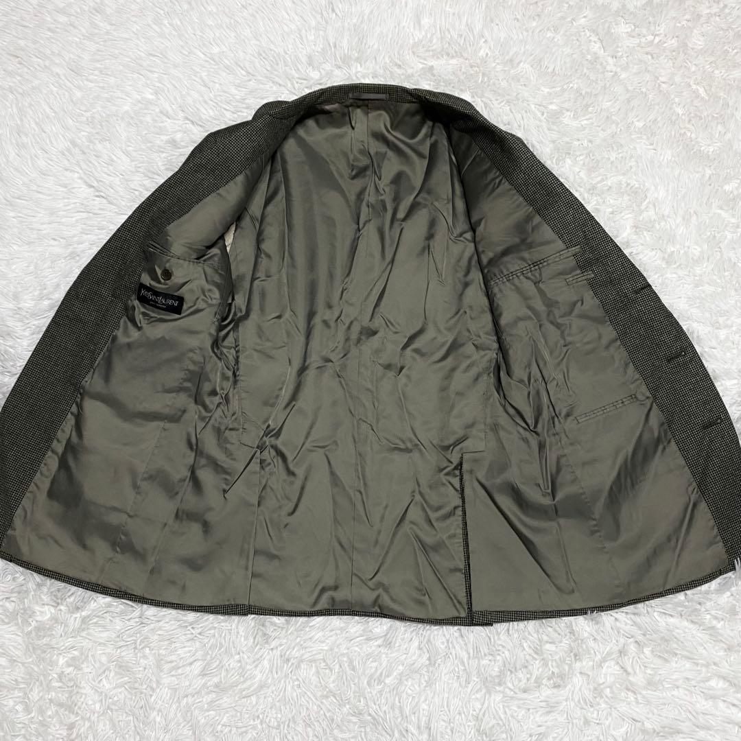 イヴサンローラン・スーツセットアップ・スリーピース・3ボタン・グリーン・M相当