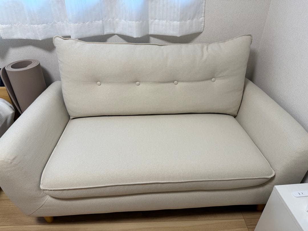 ニトリ ローソファにもなるコンパクトソファ(Nパック4BE) ベージュ