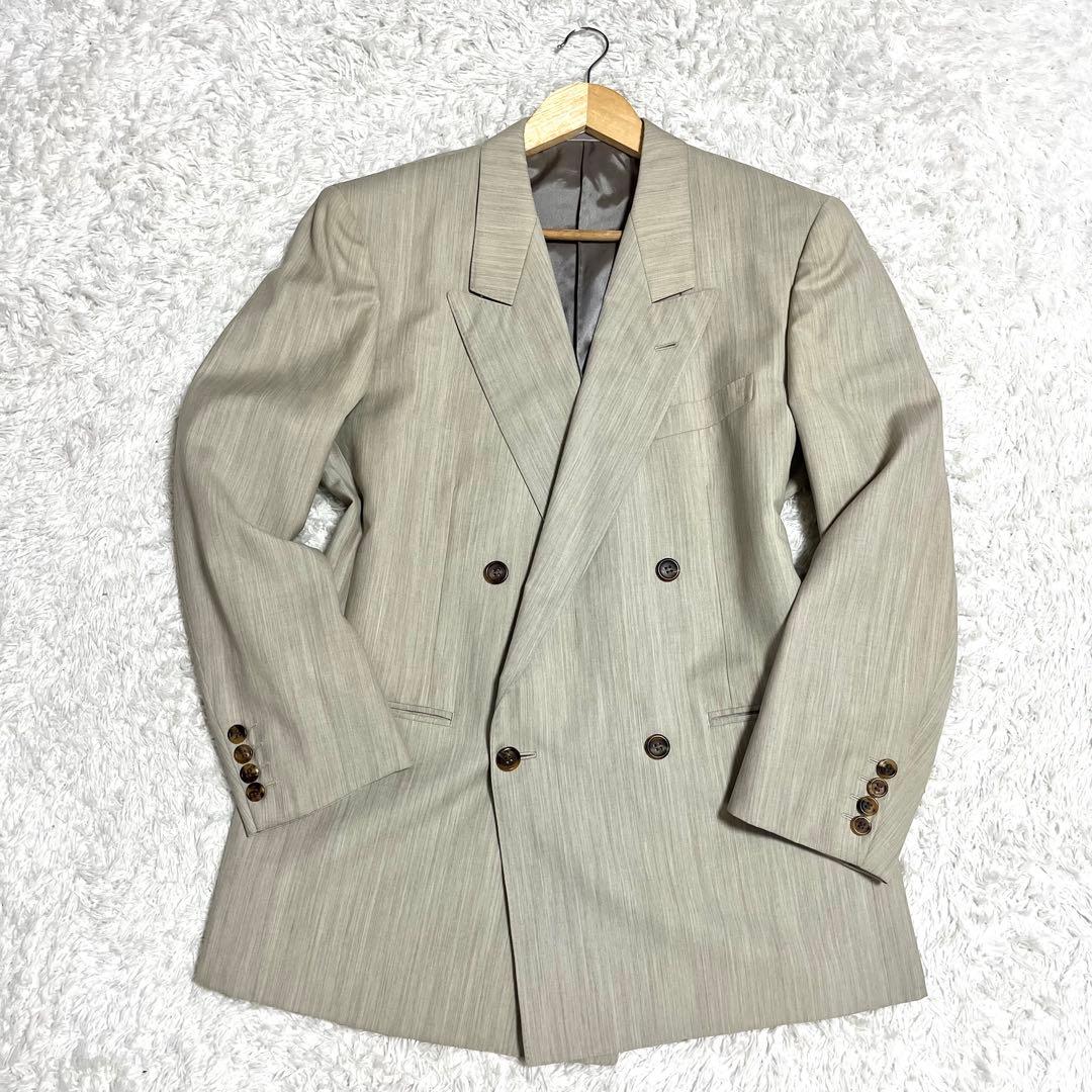 ✨極上品✨Dior ダブルブレスト スーツ カジュアル ビジネス シルク混 M位