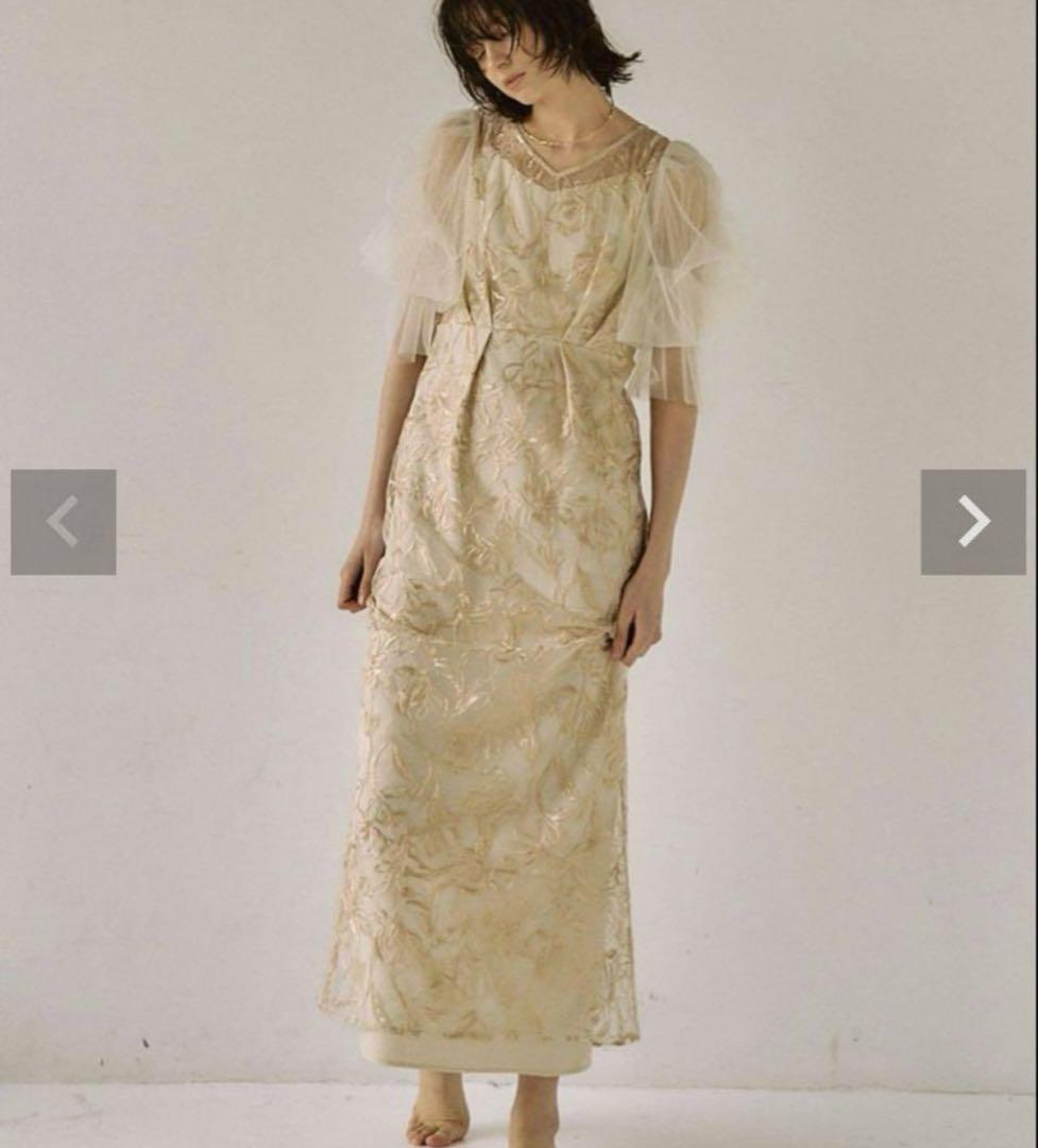 Lerure(リルアー)Fluffy sleeve pencil dress