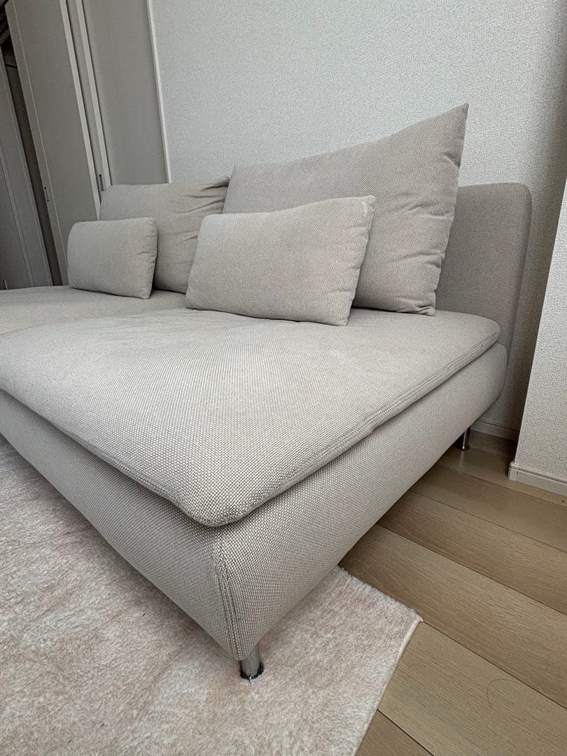 IKEA イケア　ソーデルハムン　3人掛け　クッション付　ライトベージュ