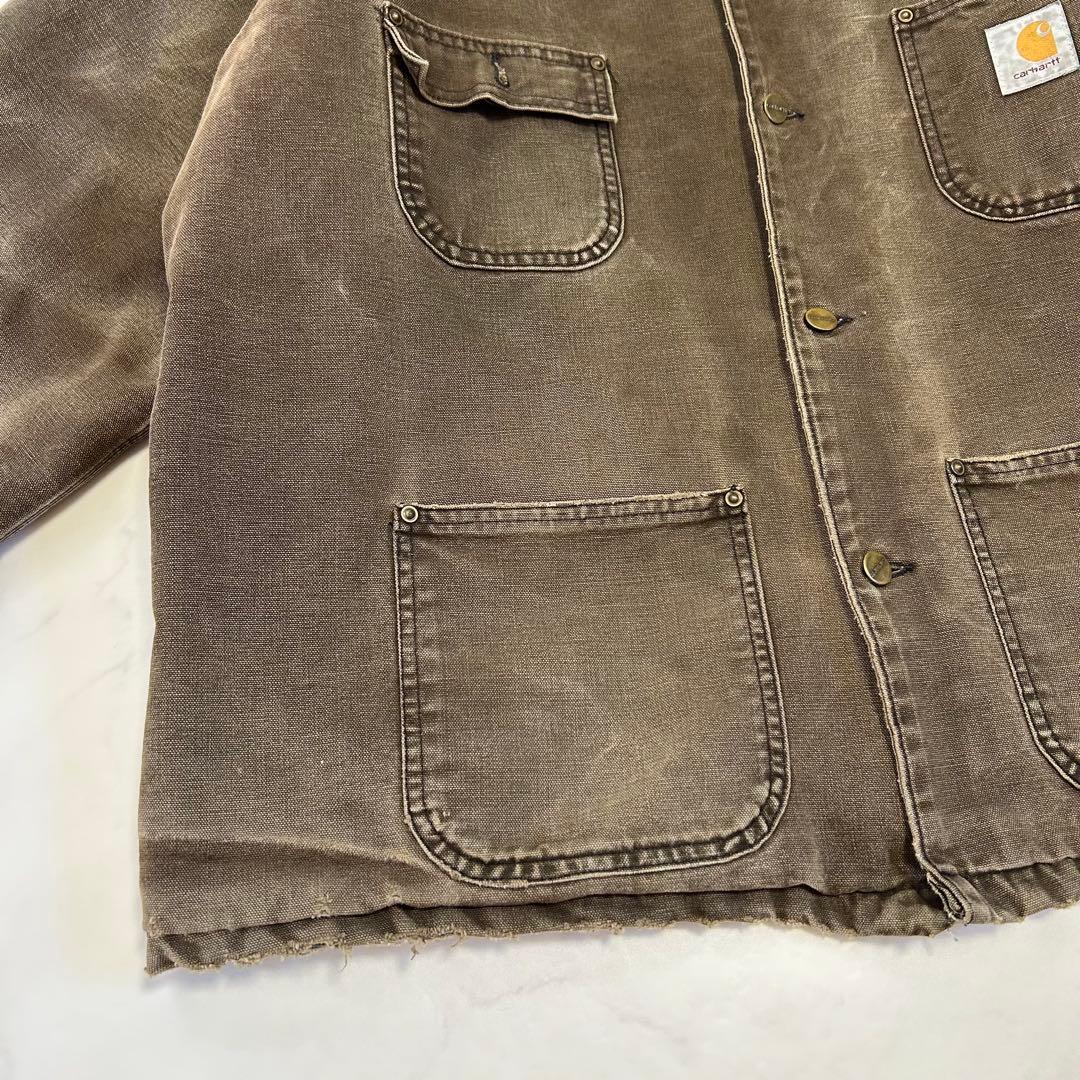 【雰囲気抜群】カーハート ミシガンチョアコート フェード ヒゲ ハチノス 襤褸