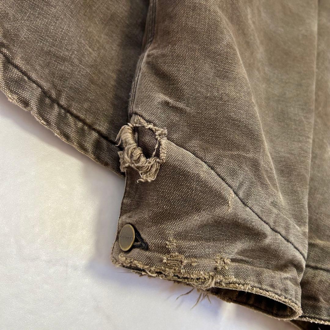 【雰囲気抜群】カーハート ミシガンチョアコート フェード ヒゲ ハチノス 襤褸