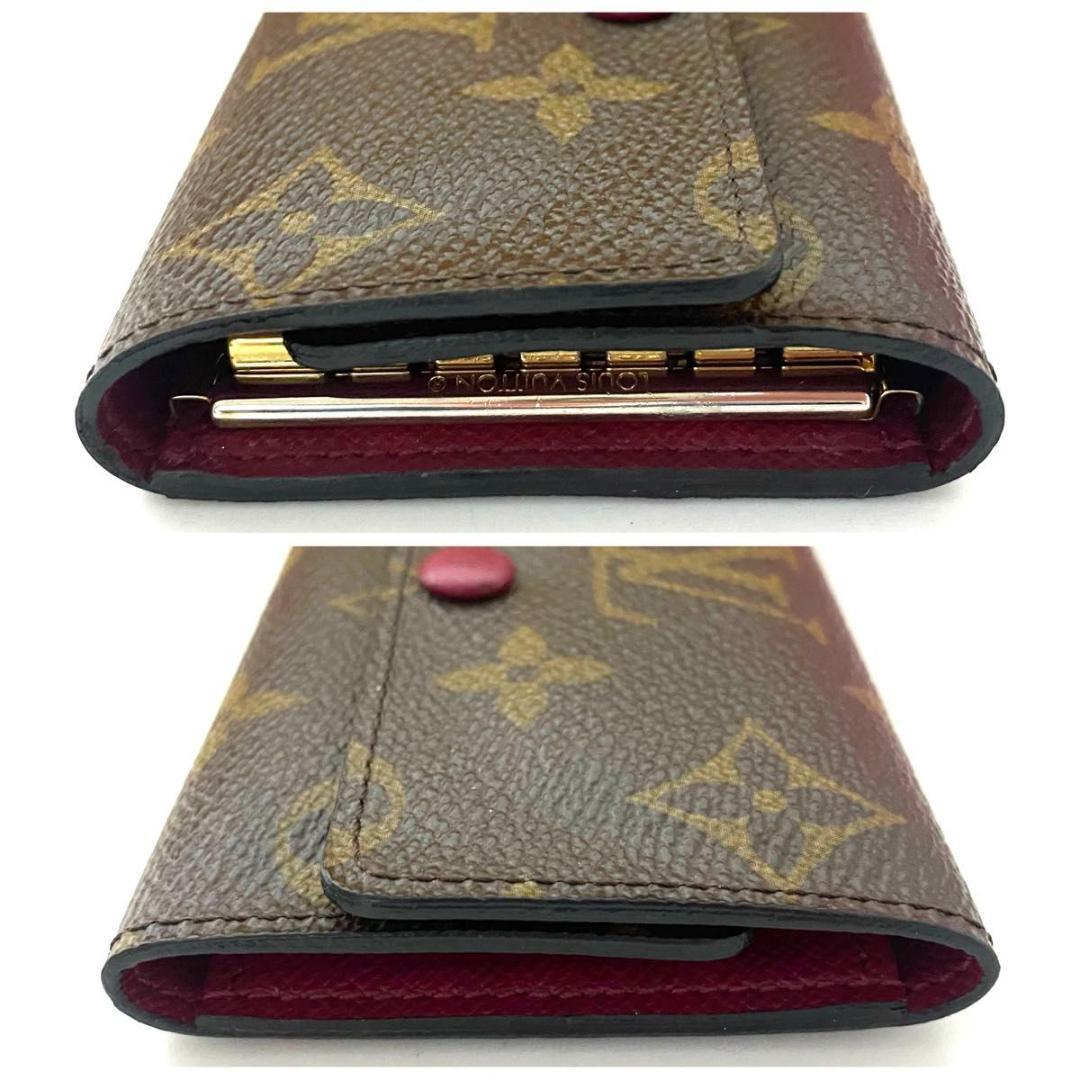 ルイ ヴィトン◎ミュルティクレ6 モノグラム フューシャ キーケース ピンク 茶