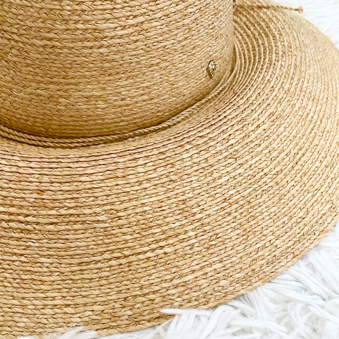 極美品　ヘレンカミンスキー ラフィア ワイドブリム 12cm