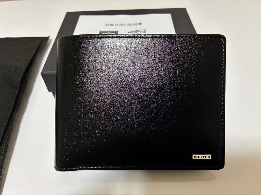 PORTER 二つ折り財布 ブラック　ポーターシーン　美品