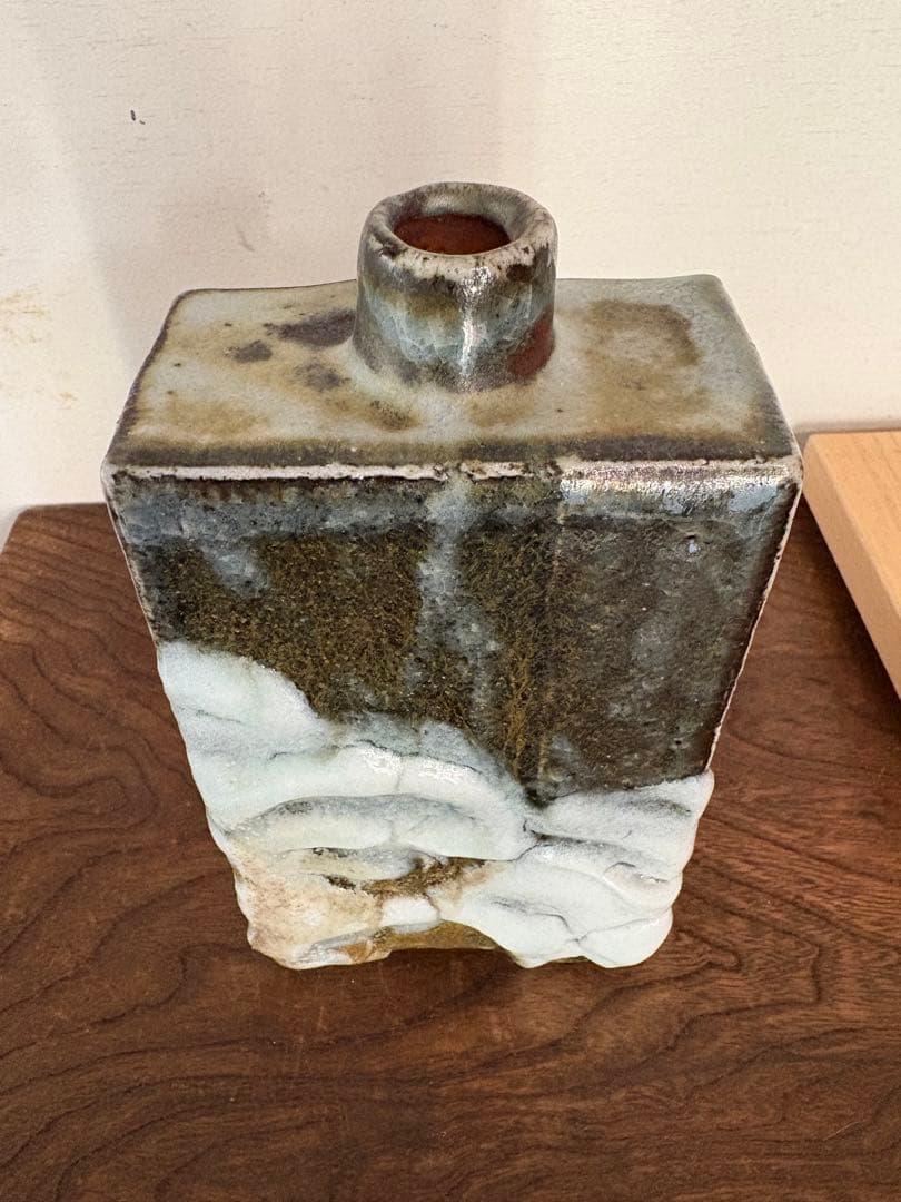 松崎健　灰被耀変志埜扁壷　未使用品　共箱