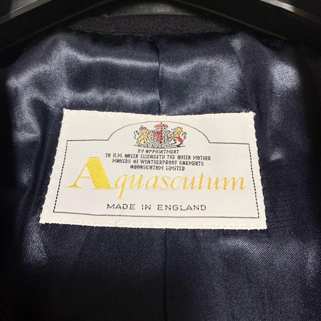 【美品　特大3L！カシミヤ100%】アクアスキュータム　チェスターコート　比翼