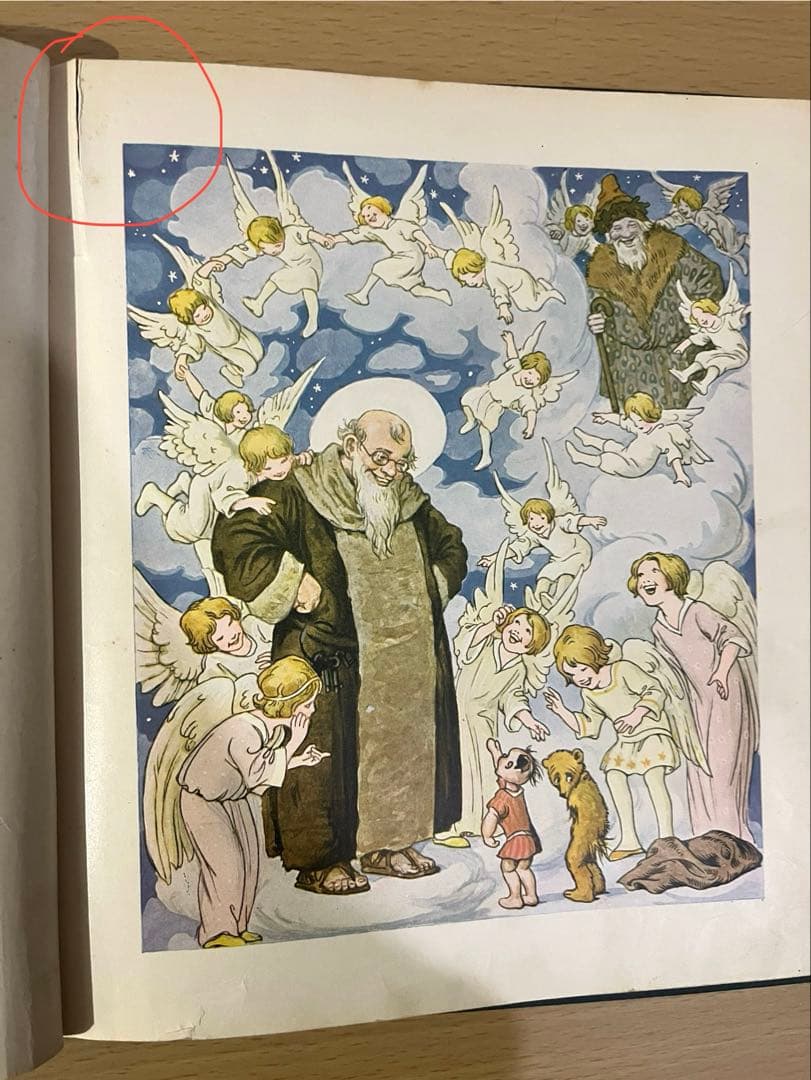 NO.400 希少 古書 アンティーク洋書 児童書 ドイツ絵本 クリスマス 天使