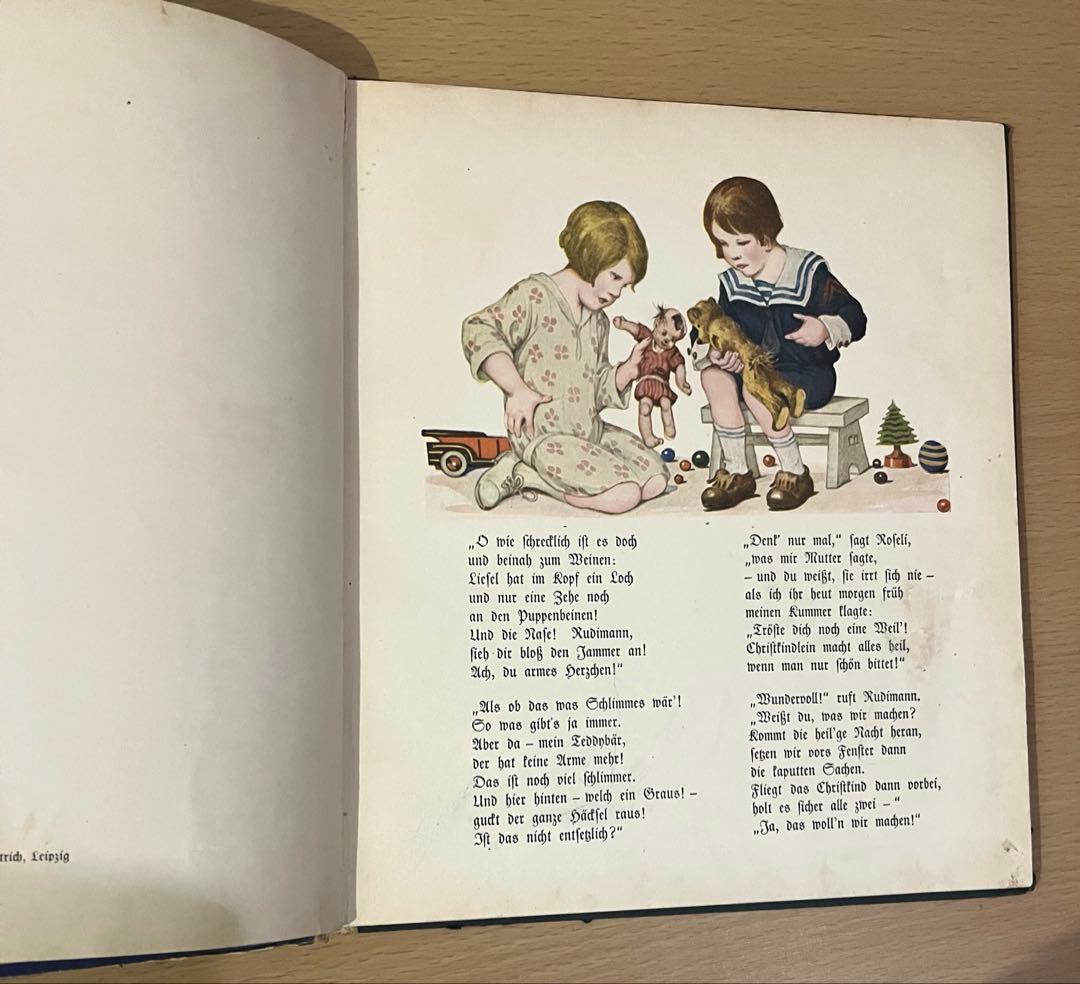 NO.400 希少 古書 アンティーク洋書 児童書 ドイツ絵本 クリスマス 天使