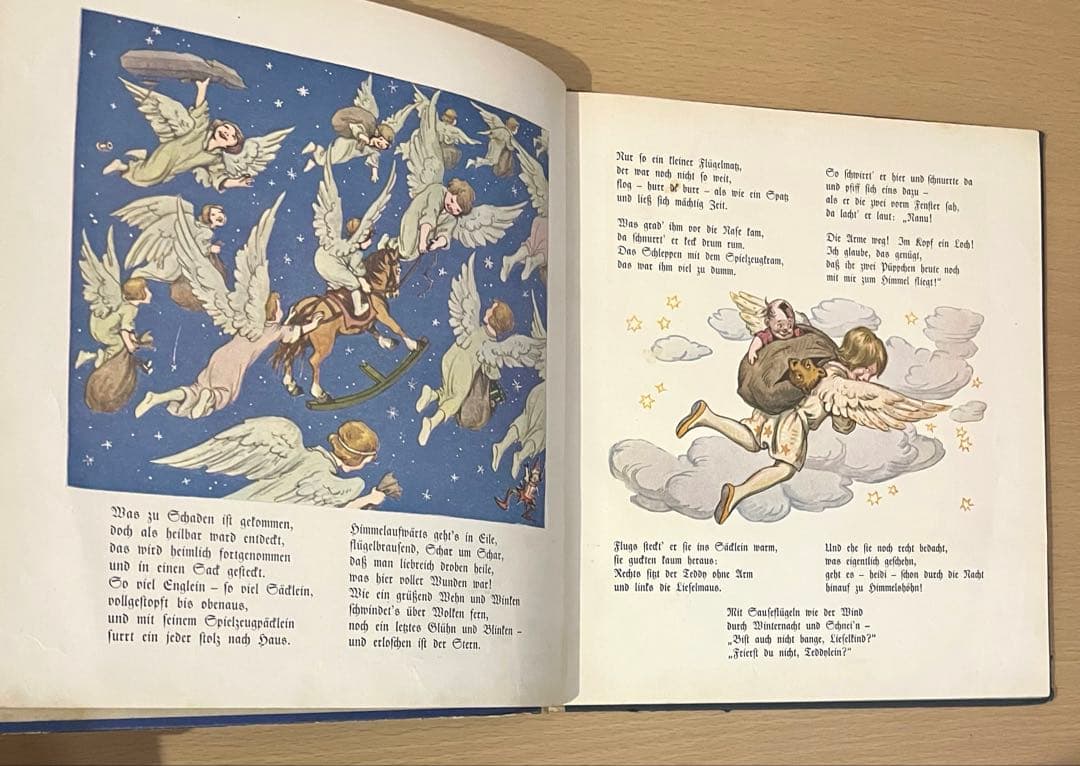 NO.400 希少 古書 アンティーク洋書 児童書 ドイツ絵本 クリスマス 天使