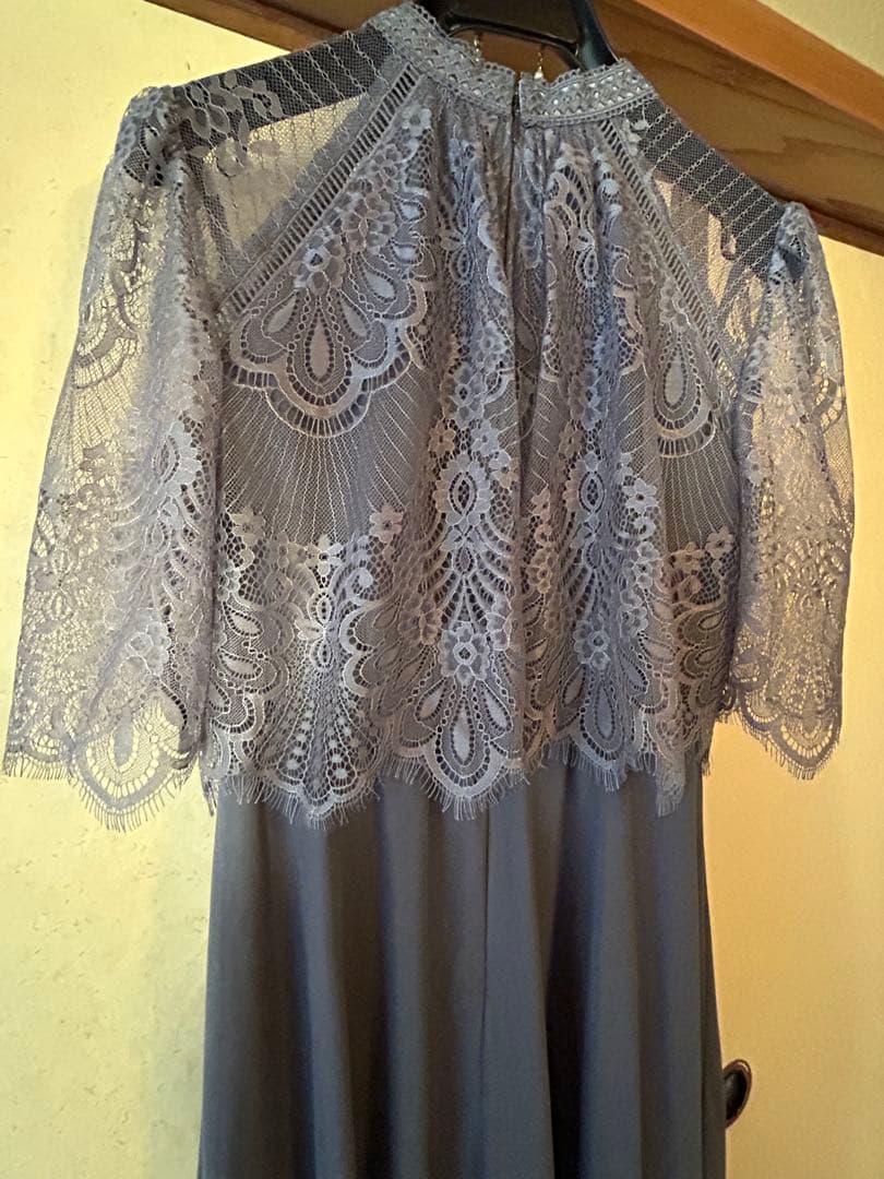 DorryDoll プチハイネックフレアレーススリーブフィッシュテールワンピース