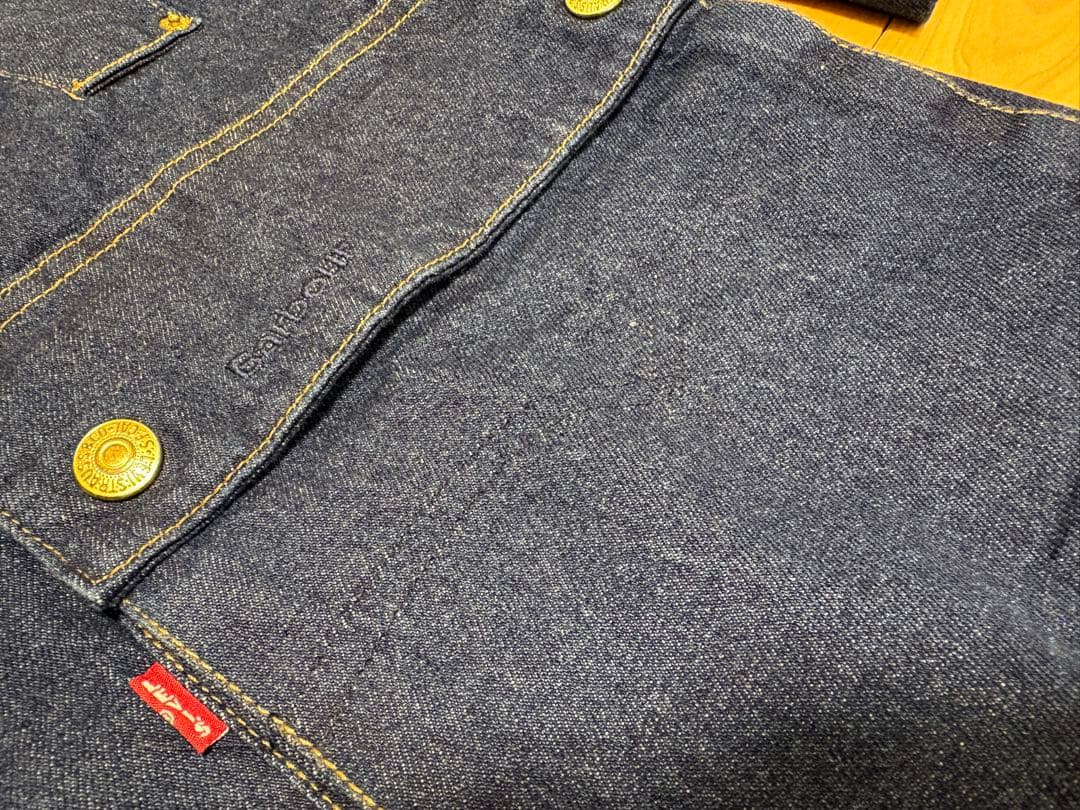 Barbour × Levis ネイビー デニム カバーオールS