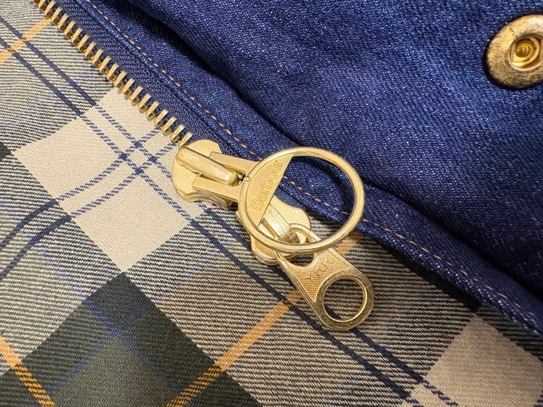 Barbour × Levis ネイビー デニム カバーオールS