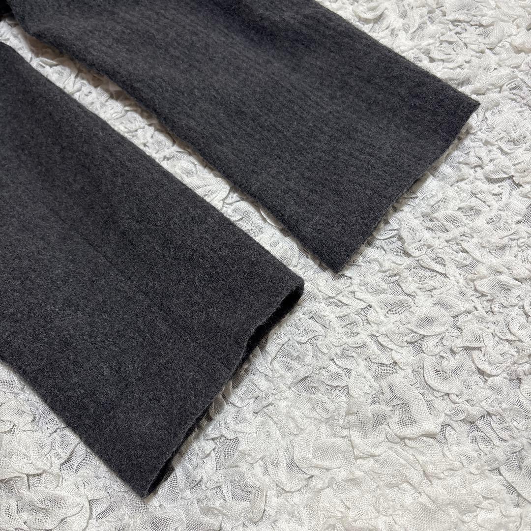 美品　y's レースアップ デザイン スタンドカラー チェスター コート ウール