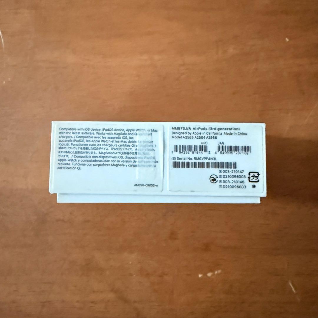 ● 美品 Apple AirPods 第3世代 MME73J/A