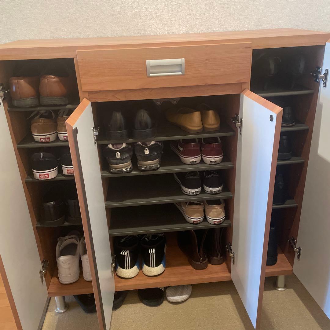 【rideon】靴箱、木製シューズラック、玄関収納