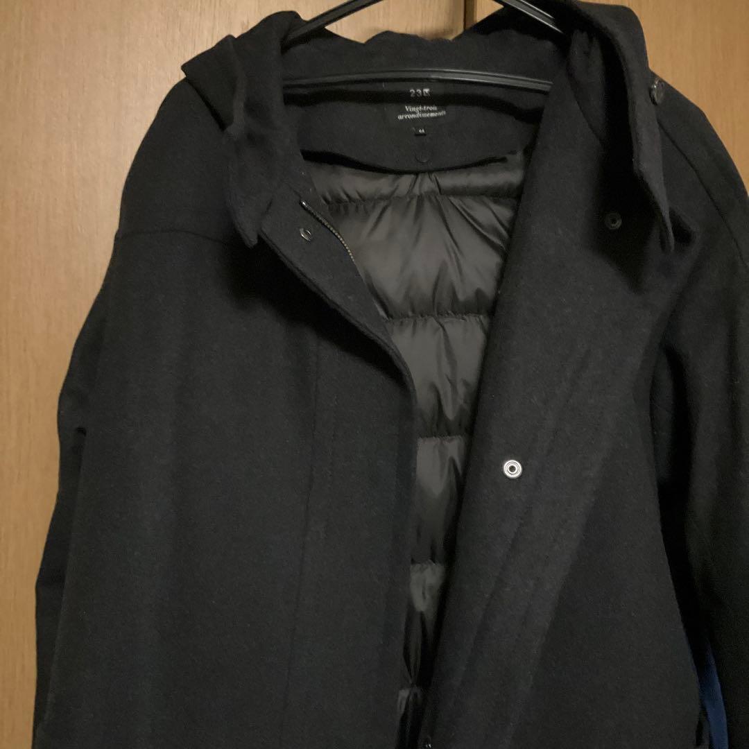 カシミア混ダウンライナー付きレディースコート　23区　44サイズ