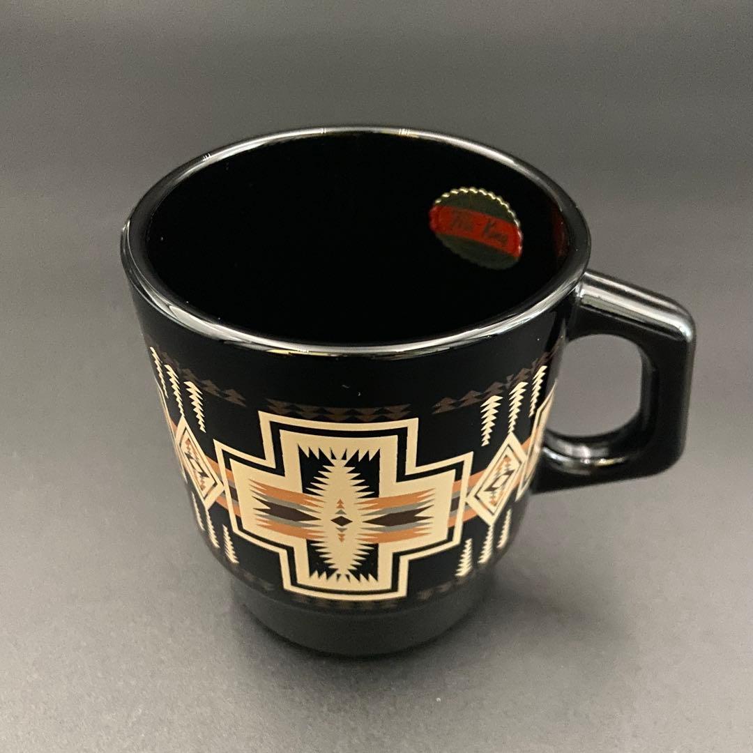 Fire-King スタッキングマグ PENDLETONハーディング ブラック①