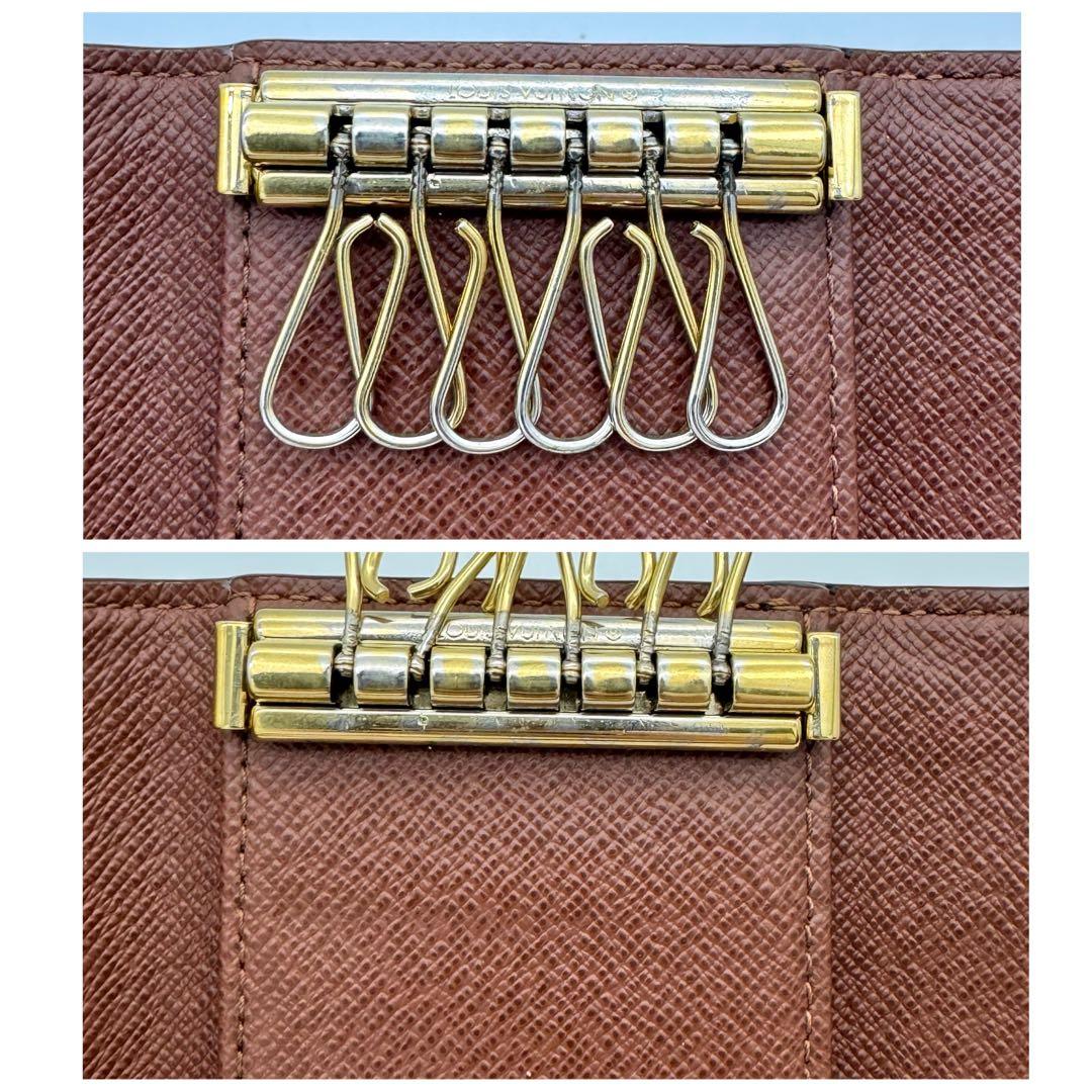 ルイヴィトン ミュルティクレ6 キーケース 6連 モノグラム ブラウン 茶 鍵