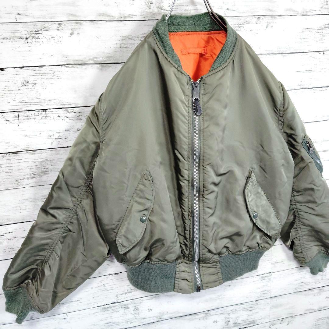 【USA製】アルファインダストリーズ　ma-1フライトジャケット　ideal L