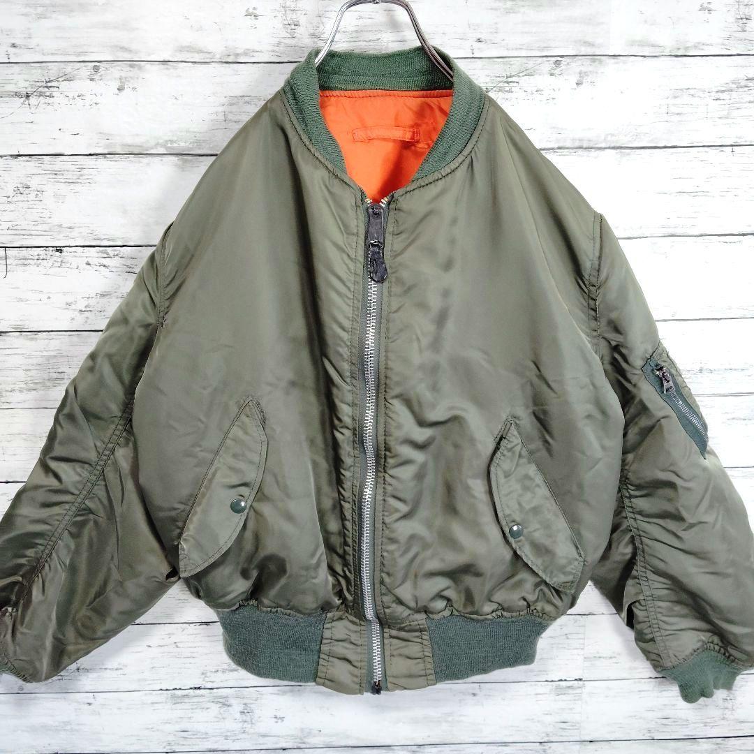 【USA製】アルファインダストリーズ　ma-1フライトジャケット　ideal L