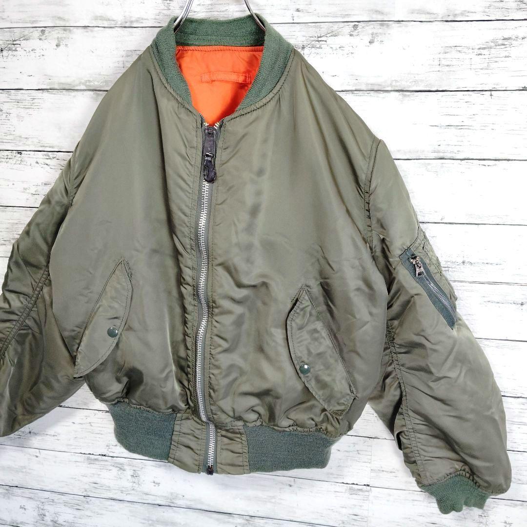 【USA製】アルファインダストリーズ　ma-1フライトジャケット　ideal L
