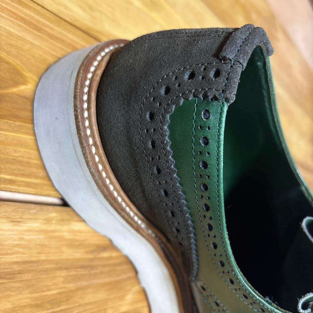 トリッカーズ　バートン　ダークグリーン ウィングチップシュー