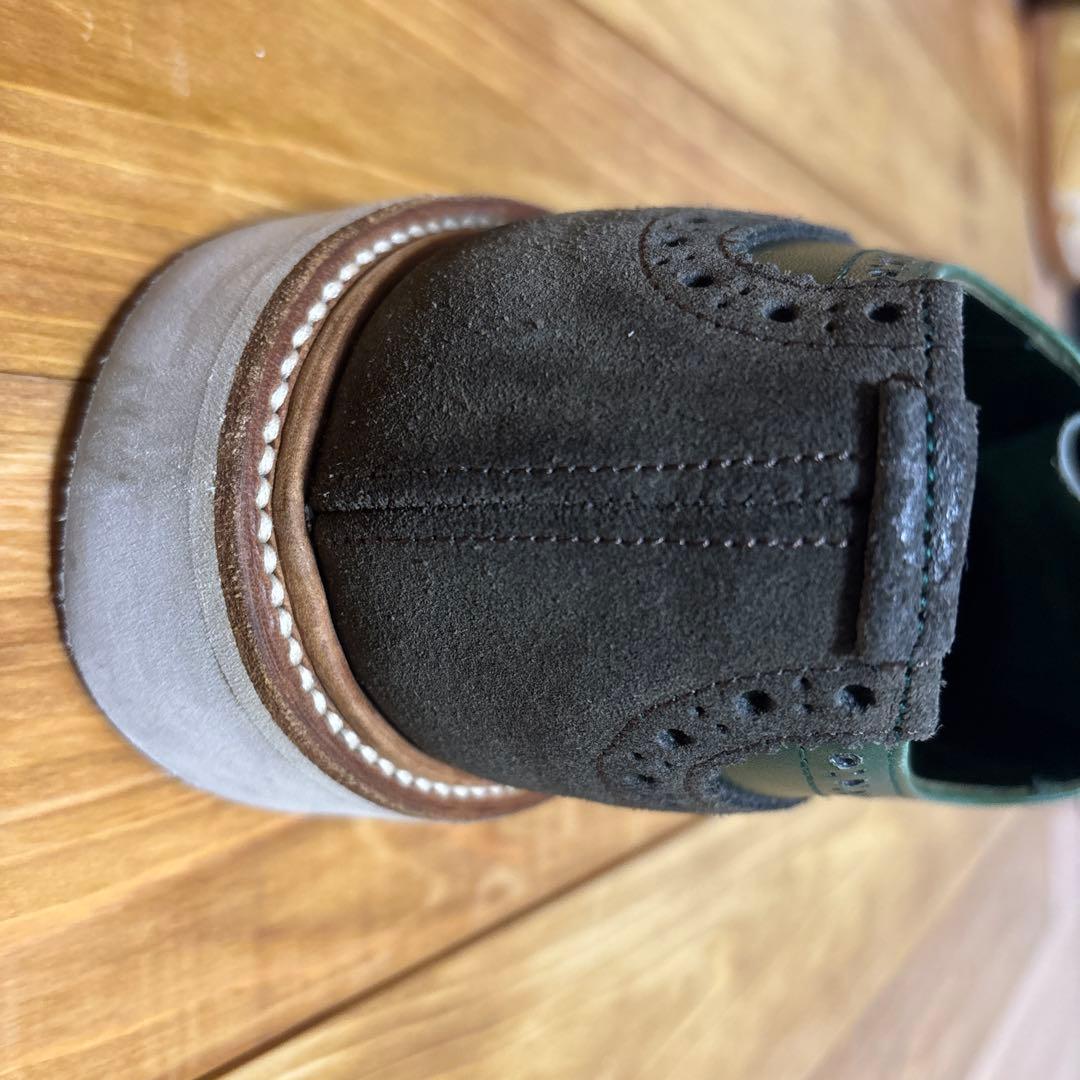 トリッカーズ　バートン　ダークグリーン ウィングチップシュー