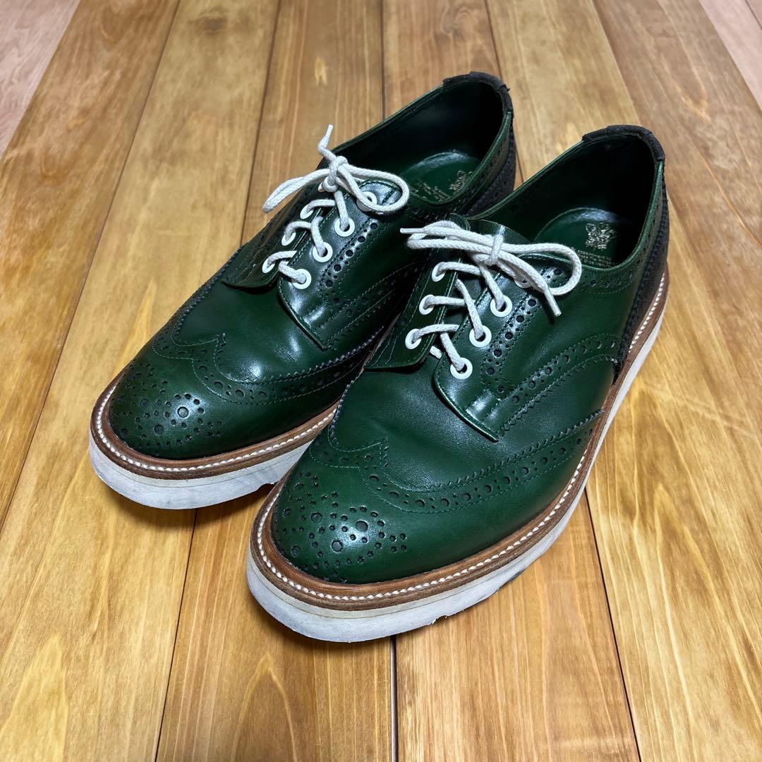 トリッカーズ　バートン　ダークグリーン ウィングチップシュー