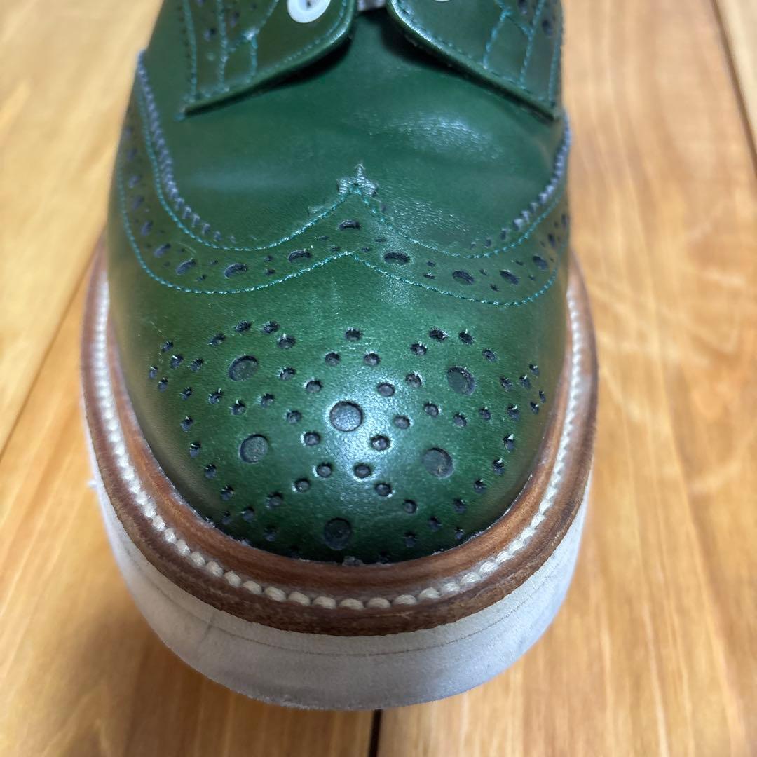 トリッカーズ　バートン　ダークグリーン ウィングチップシュー