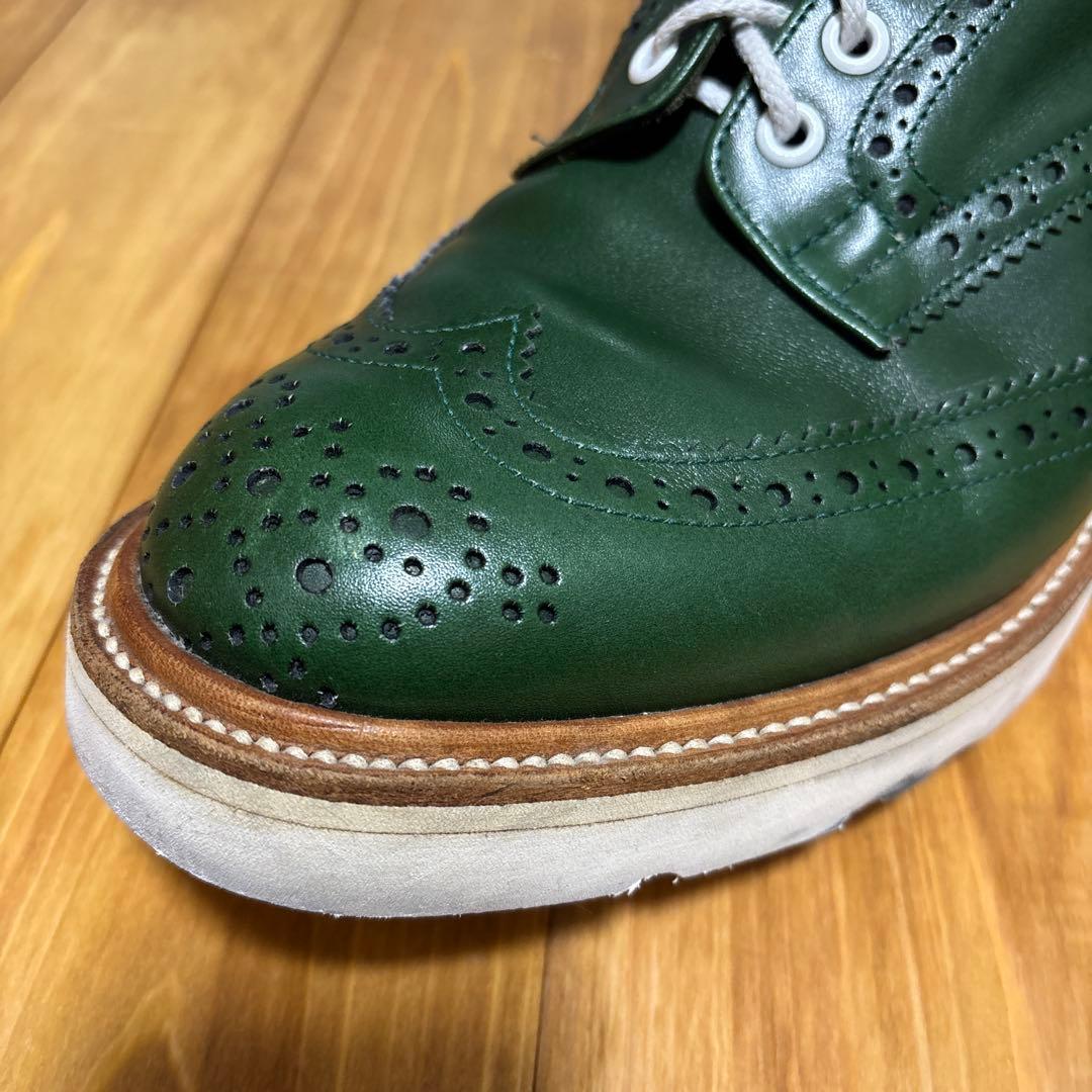トリッカーズ　バートン　ダークグリーン ウィングチップシュー