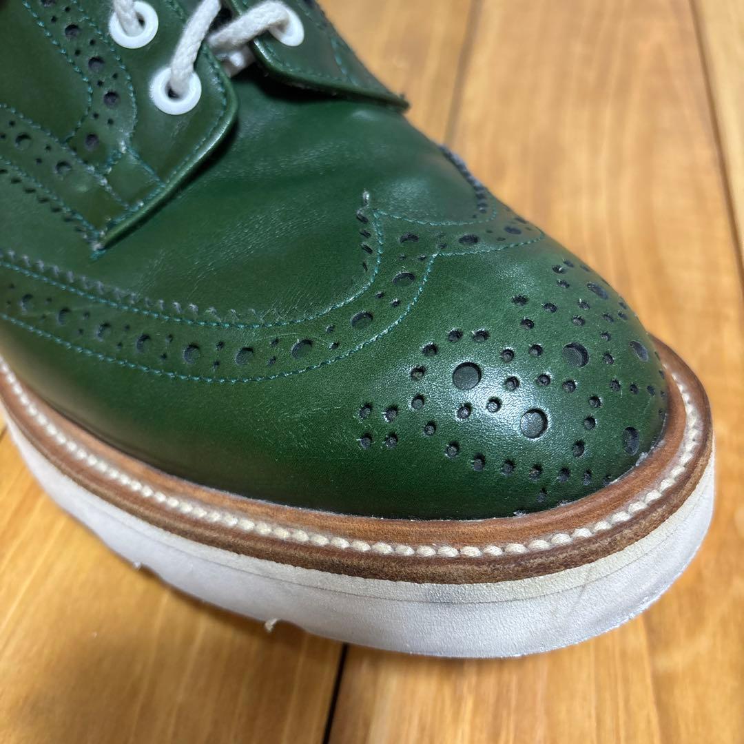 トリッカーズ　バートン　ダークグリーン ウィングチップシュー