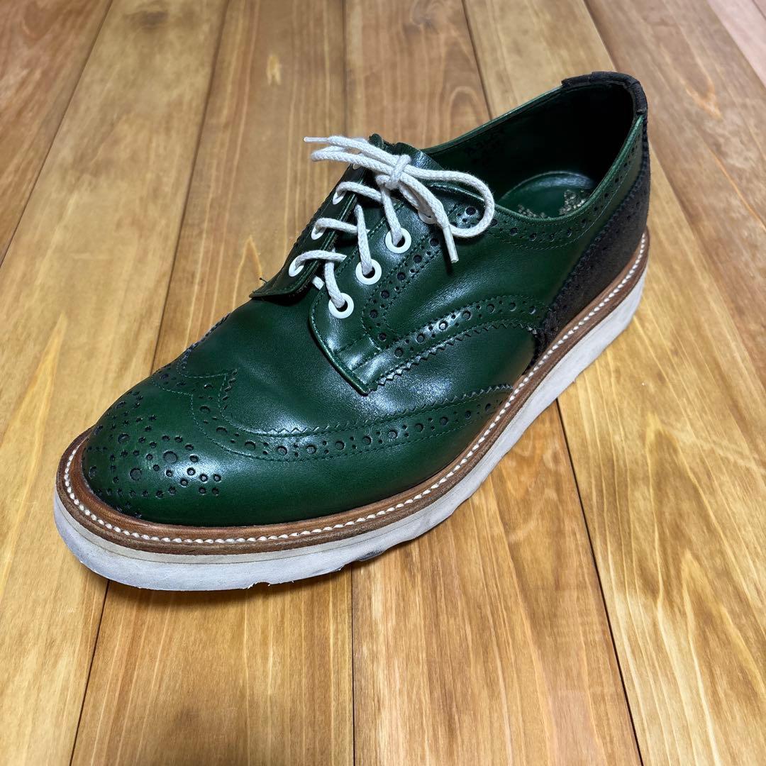 トリッカーズ　バートン　ダークグリーン ウィングチップシュー