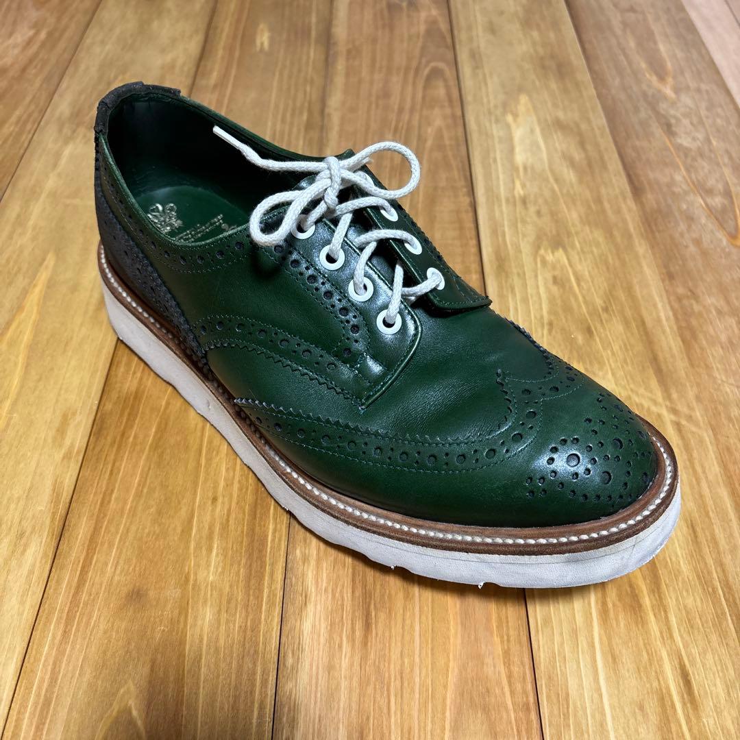 トリッカーズ　バートン　ダークグリーン ウィングチップシュー