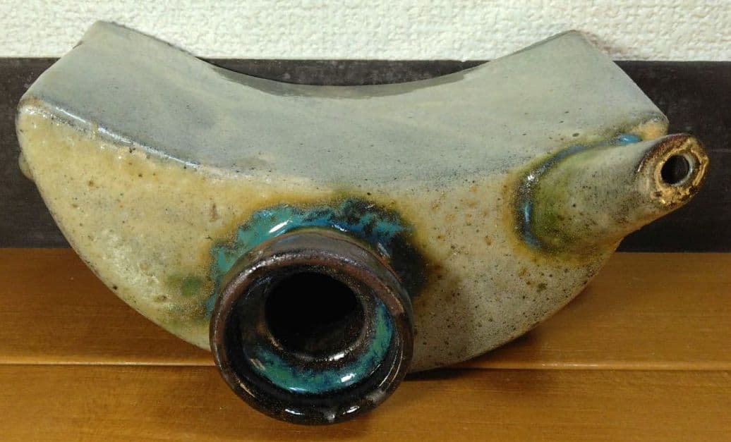 人間国宝 金城次郎 海老紋抱瓶 栞 共箱 美品 壺屋焼 壷屋焼 やちむん