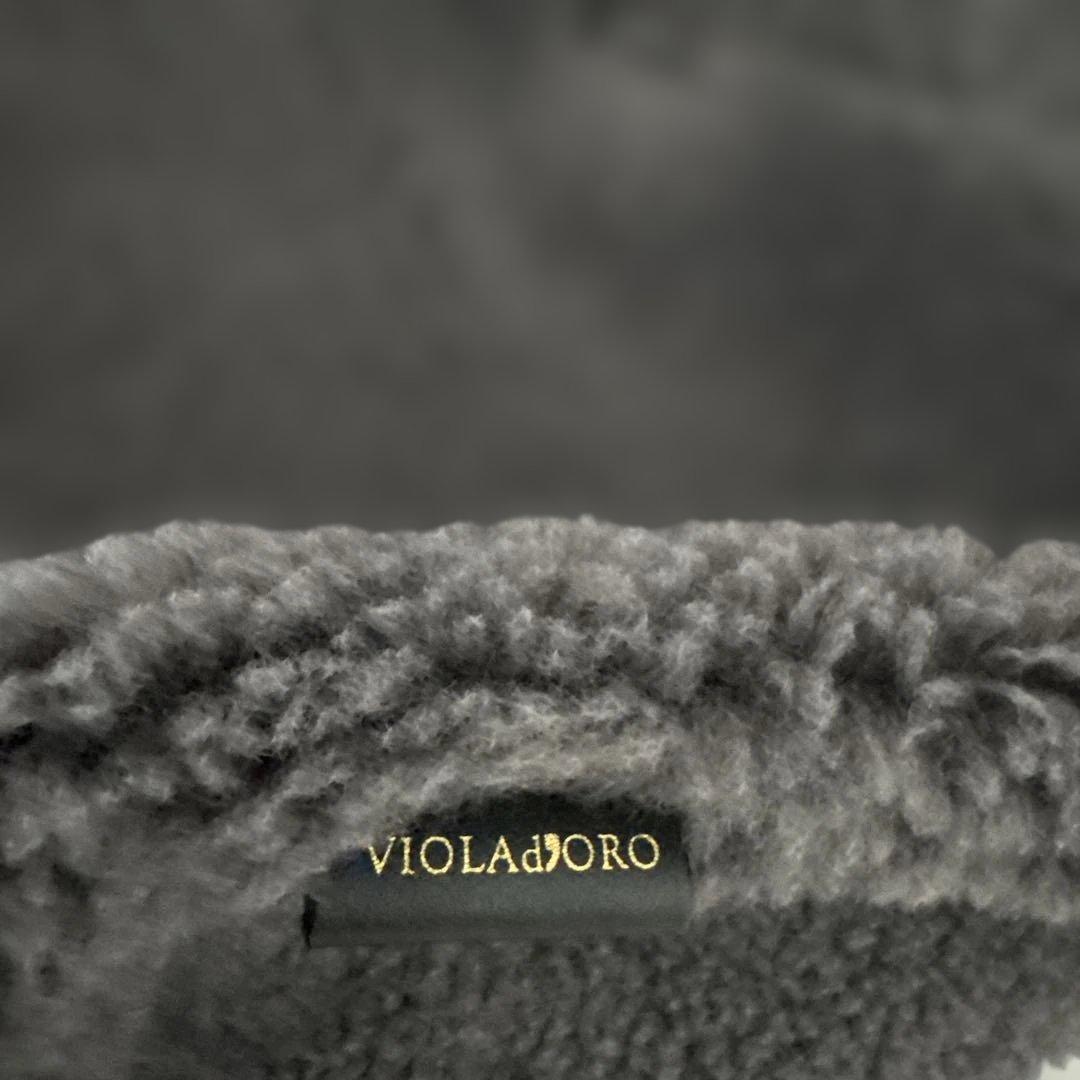 VIOLAd'ORO グレー ファーショルダーバッグ　新品未使用　完売