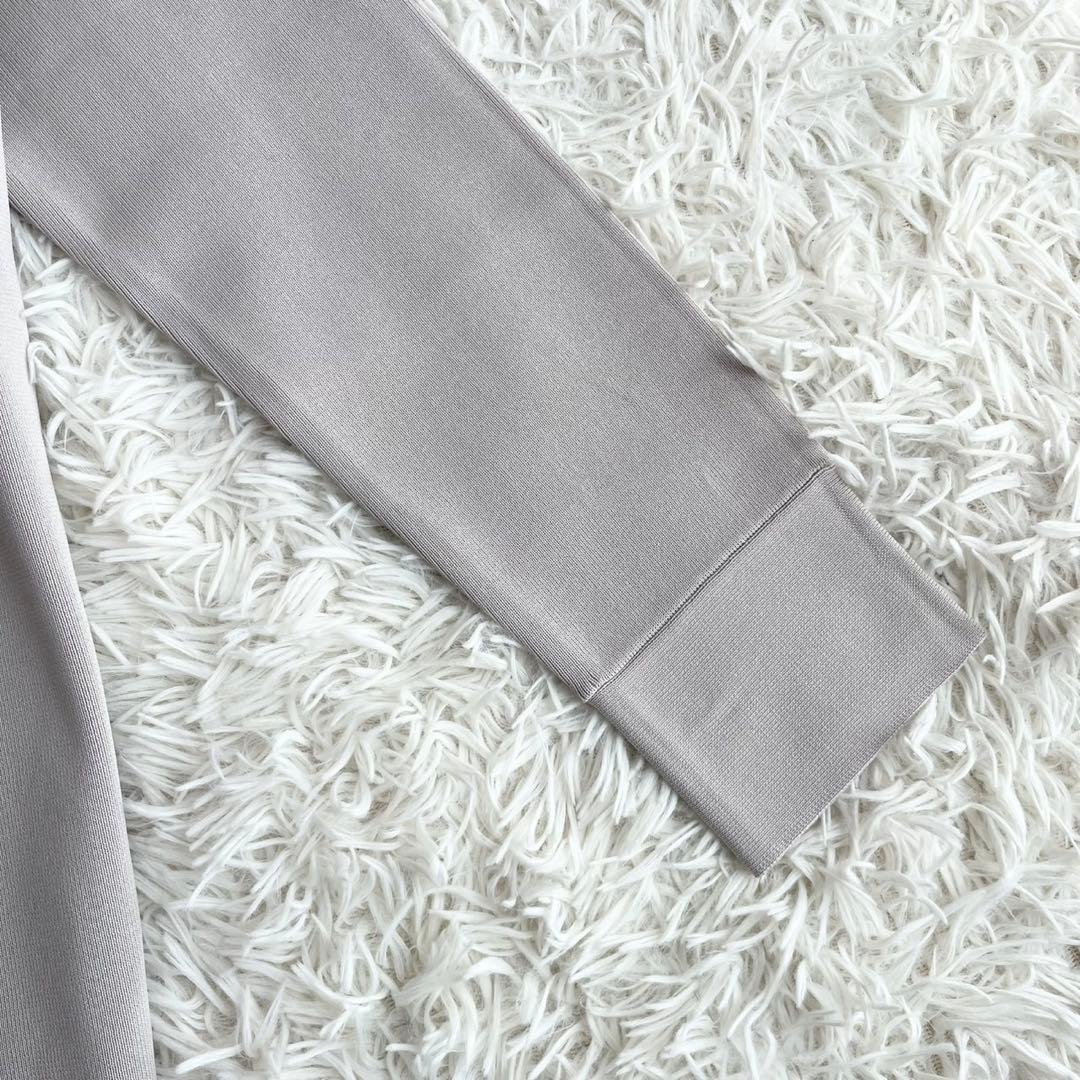 【新品タグ付】ソージュ　ロングニットジャケット　ライトグレー　ロング丈