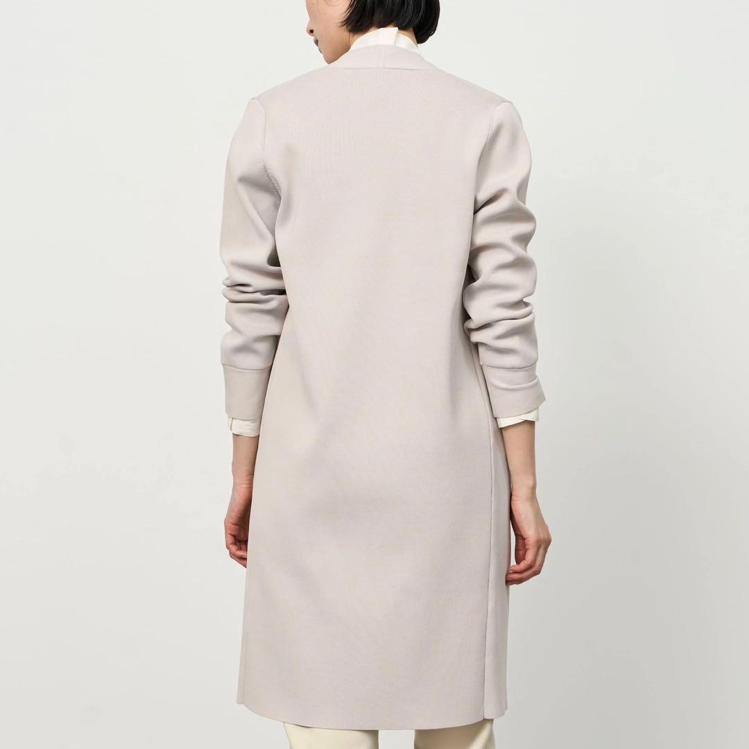 【新品タグ付】ソージュ　ロングニットジャケット　ライトグレー　ロング丈