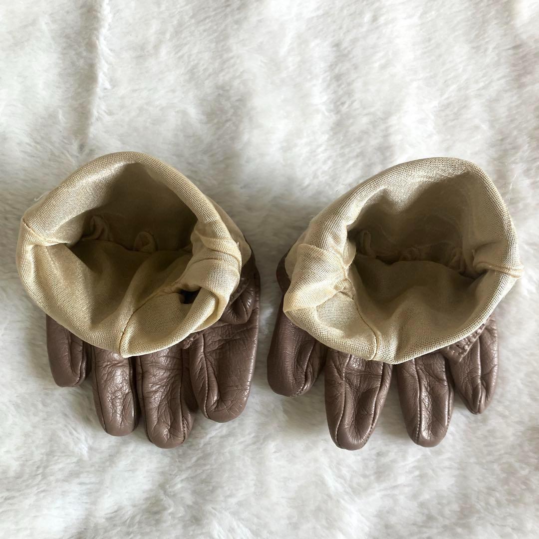 エルメス レザー ケリーカデナ シルバーチャーム グローブ 8 エトゥープ